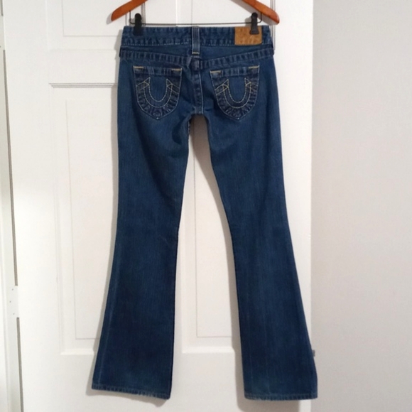 👖VTG True Religion👖 - Johnny Dark Wash Bootcut Flared Jeans - Picture 3 of 14